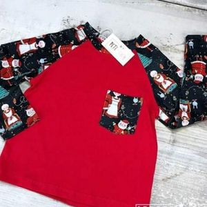 Toddler Boys shirt Clause Family Christmas kid outfits for boy, long sleeve